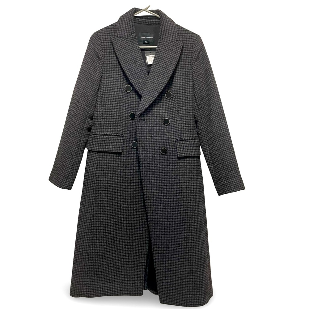 Club Monaco Black and Gray Pea Coat